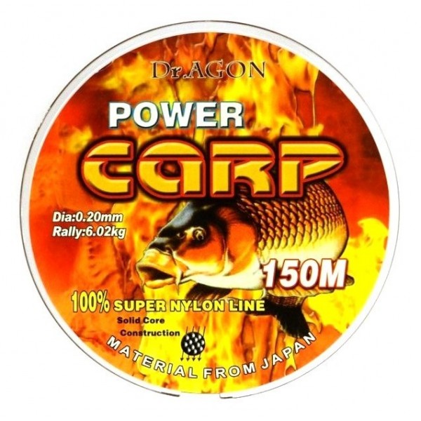 Волосінь для лову риби, DrAGON Power Carp мультиколор, 150м, перетин 0,20мм
